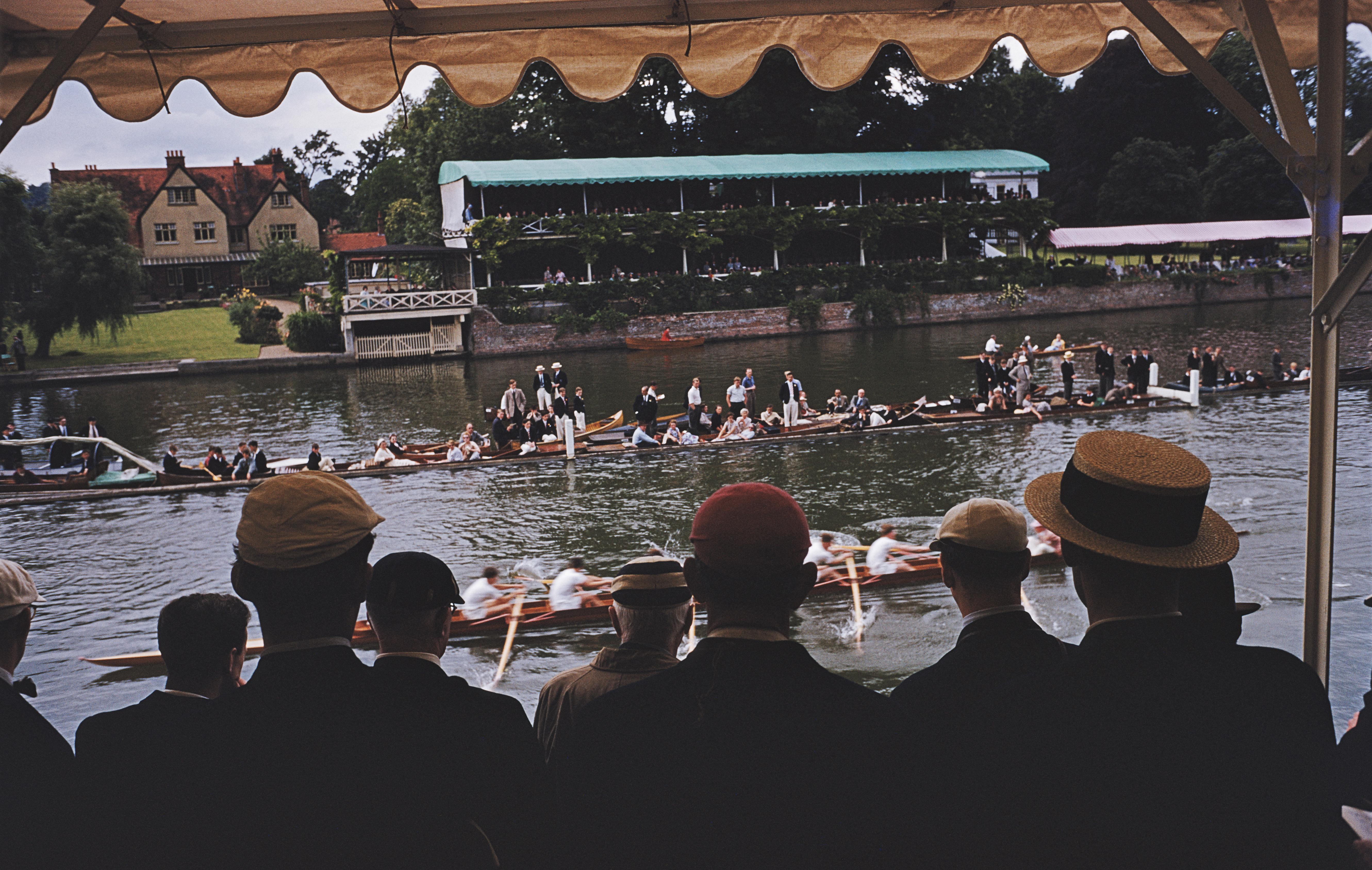 'Henley Royal Regatta' 1955 Slim Aarons Limited Estate Edition Print 

Spectators at the Henley Royal Regatta on the River Thames, 1955. (Photo by Slim Aarons/Getty Images)

Produced from the original transparency
Certificate of authenticity