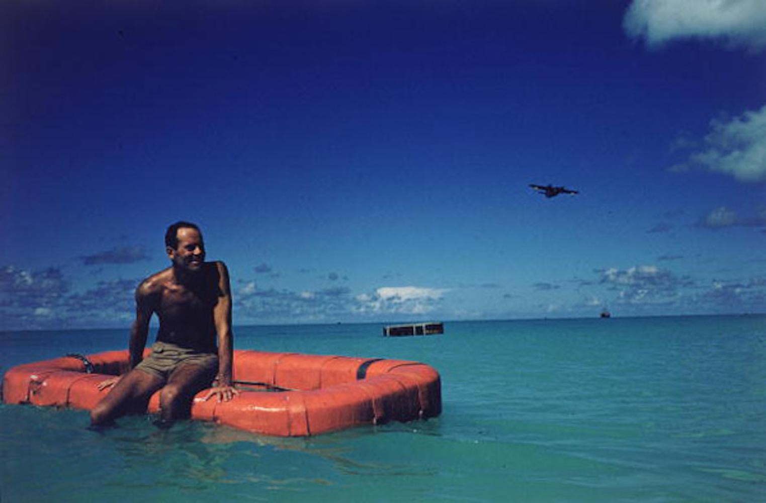 Slim Aarons Portrait Photograph - Henry Fonda - Portrait of Actor Henry Fonda in the Sea, C-Print