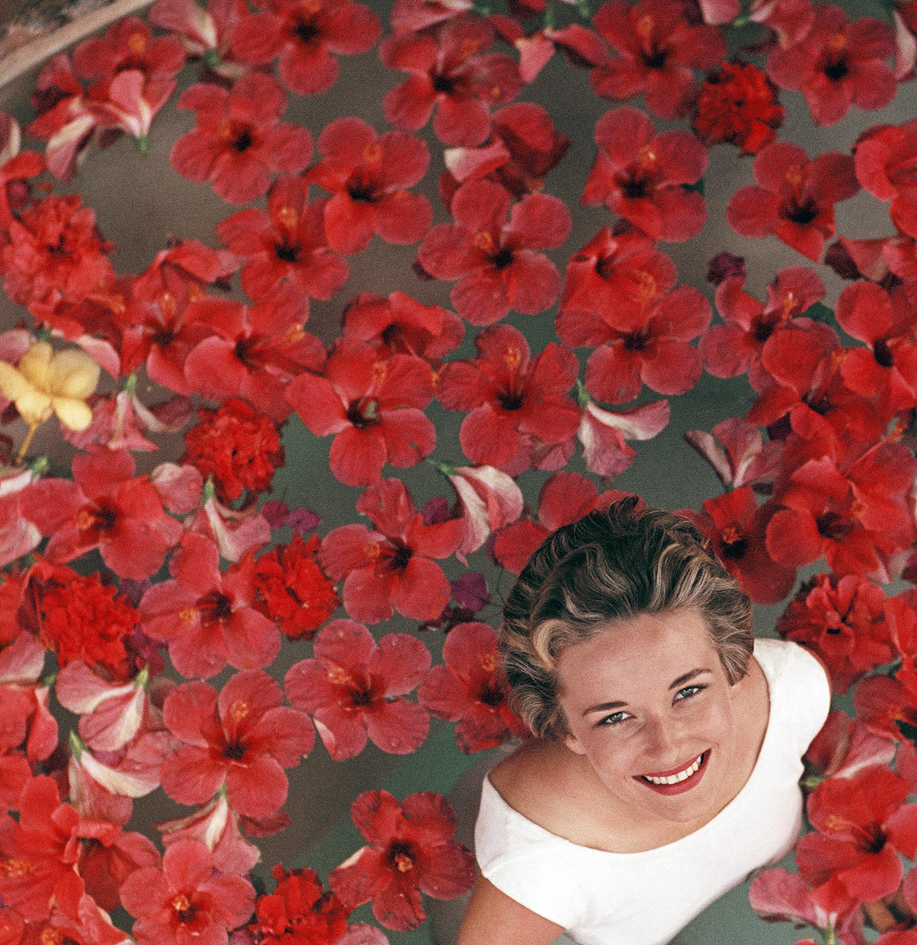 Fleurs d'hibiscus - Marron Figurative Photograph par Slim Aarons