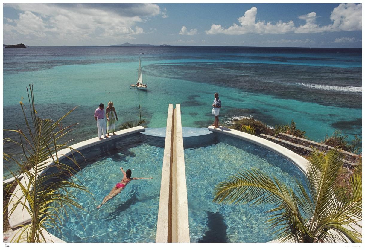 Vacances à Mustique 1989 - Slim Aarons Estate Stamped