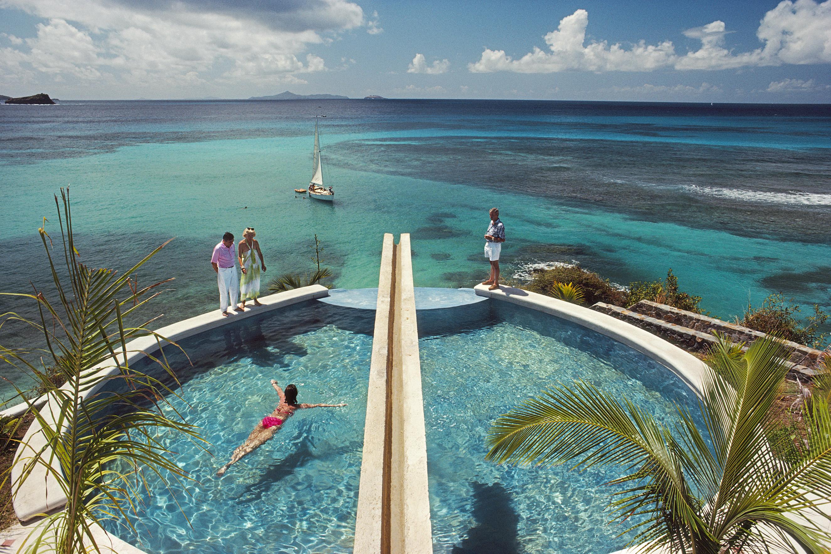 Slim Aarons Color Photograph - Holiday in Mustique, Estate Edition