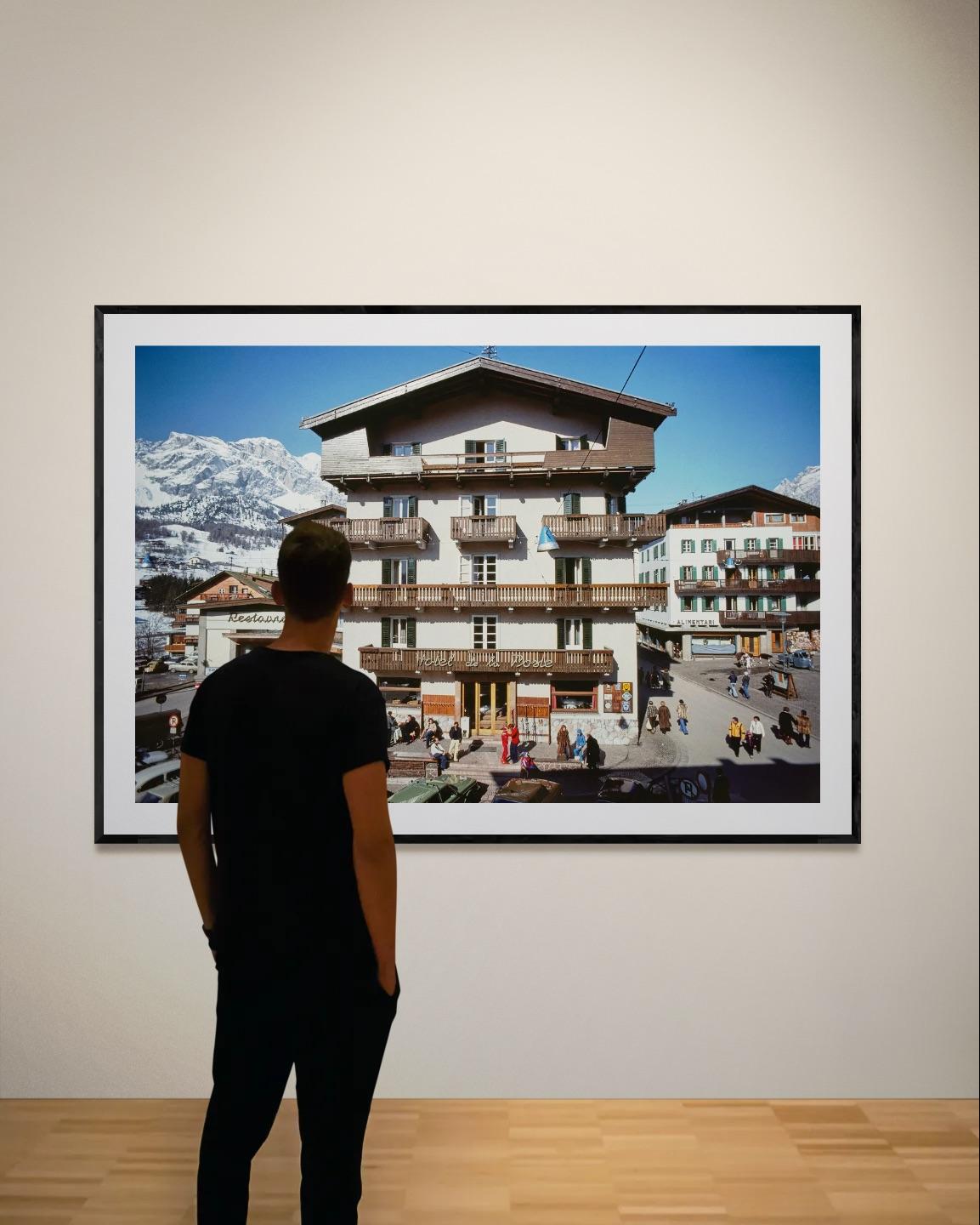 Hotel De La Poste, Cortina d'Ampezzo, 1976 (Unseen) - Photograph by Slim Aarons
