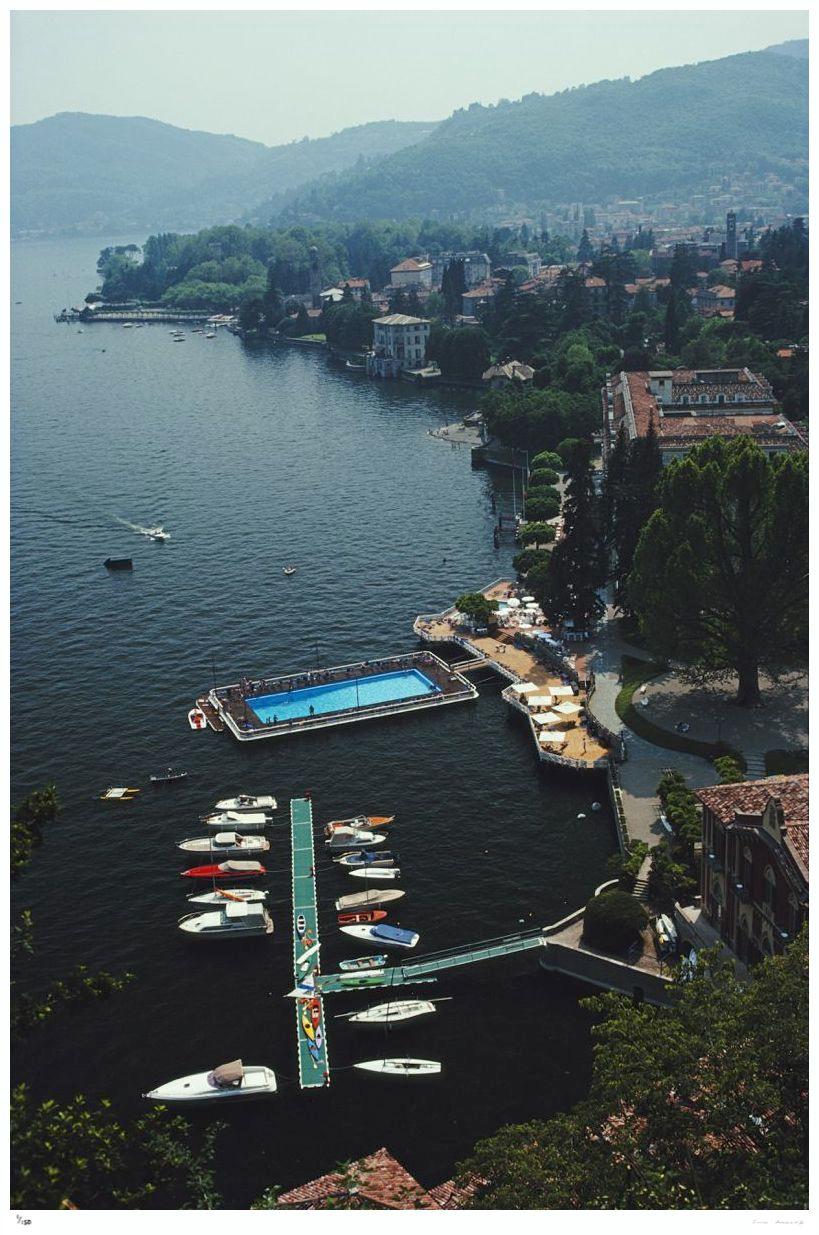 Hotel On Lake Como 1983 - Slim Aarons Estate Stamped