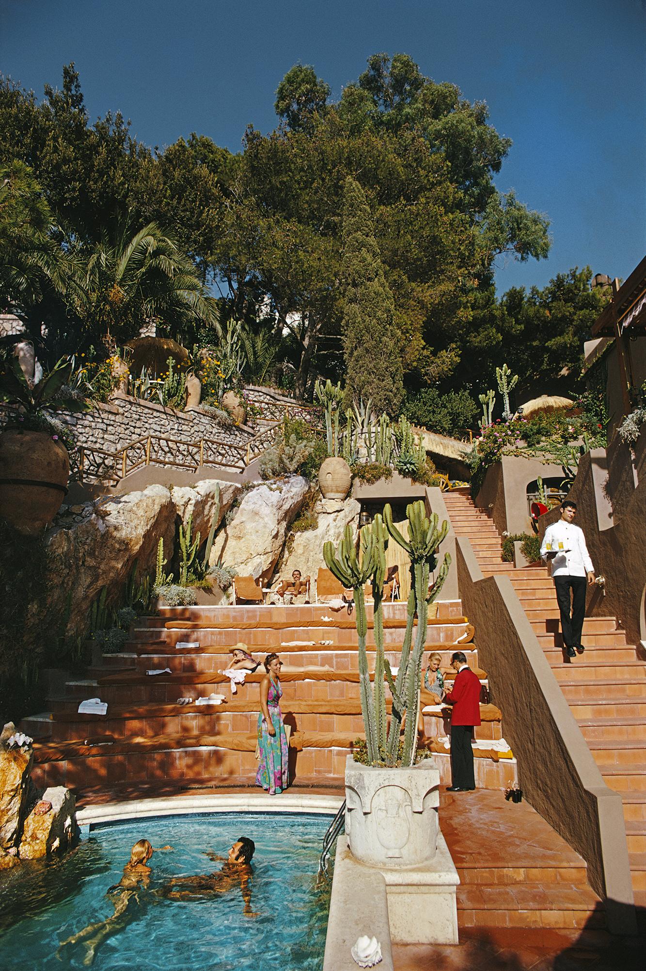 Slim Aarons Color Photograph - Hotel Punta Tragara, Estate Edition