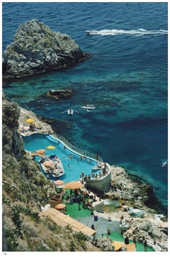 Hotel Taormina Pool 1975 - Slim Aarons Estate Stamped