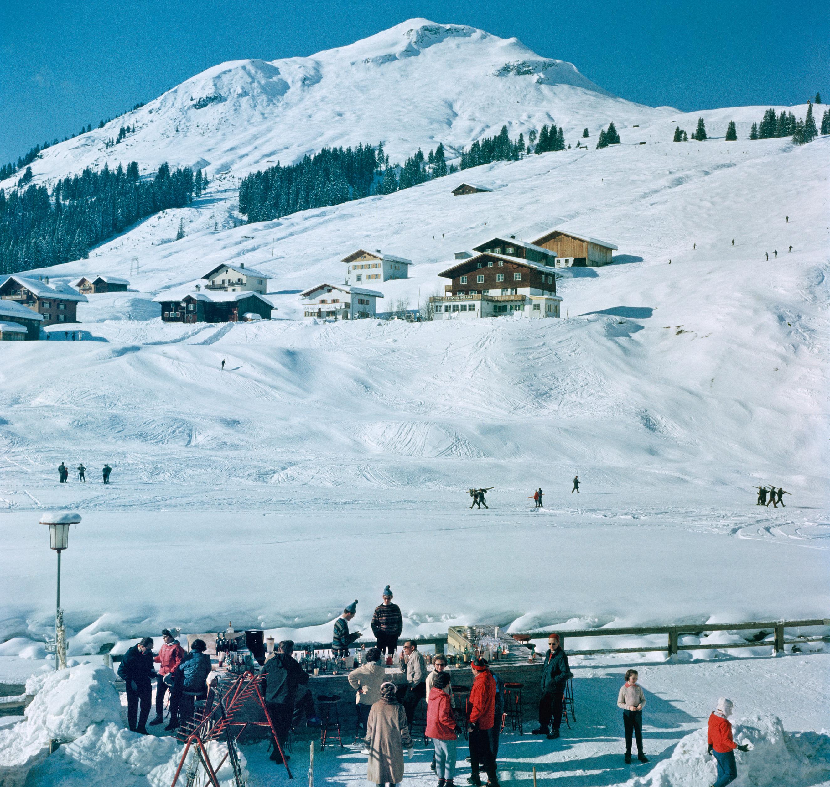 Slim Aarons Portrait Photograph - Ice Bar in Lech, Estate Edition