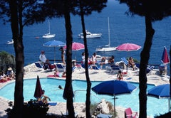Il Pellicano Hotel, Poolside Porto Ercole, Italy. Red, Blue, Turquoise