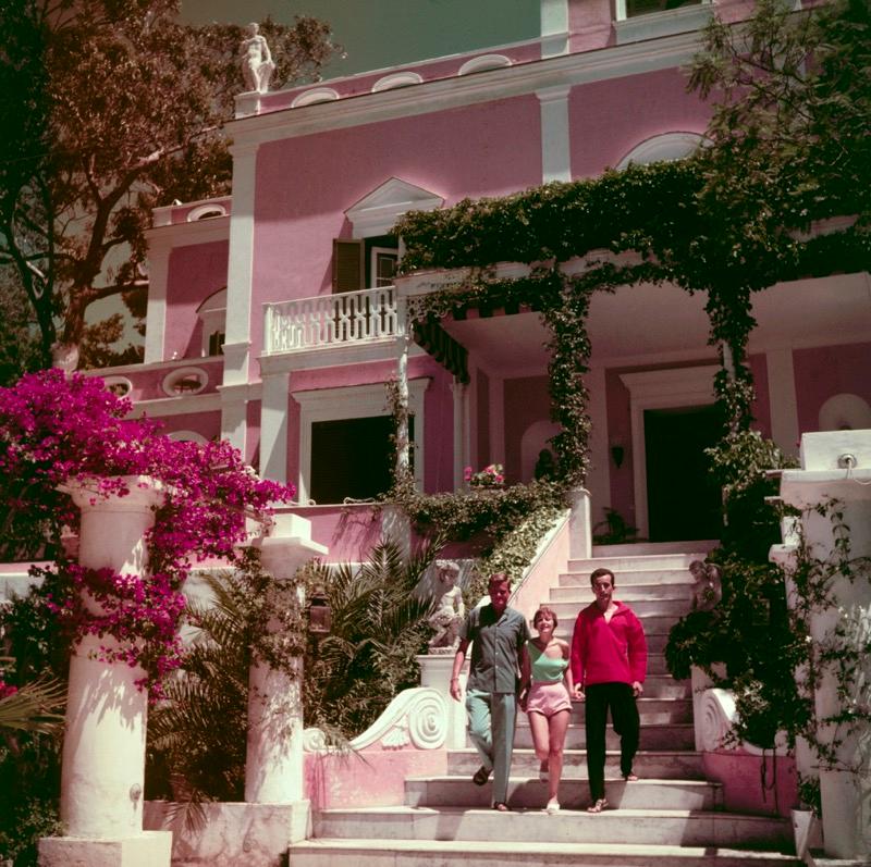 Slim Aarons Color Photograph - In Capri (1958) Limited Estate Stamped - Giant