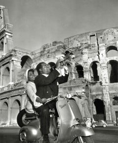 Vintage Jazz Scooter: Louis Armstrong and Lucille Brown, Estate Edition. (40s, Rome)