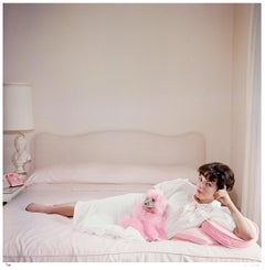 Joan Collins Relaxes 1955 - Slim Aarons Estate Stamped