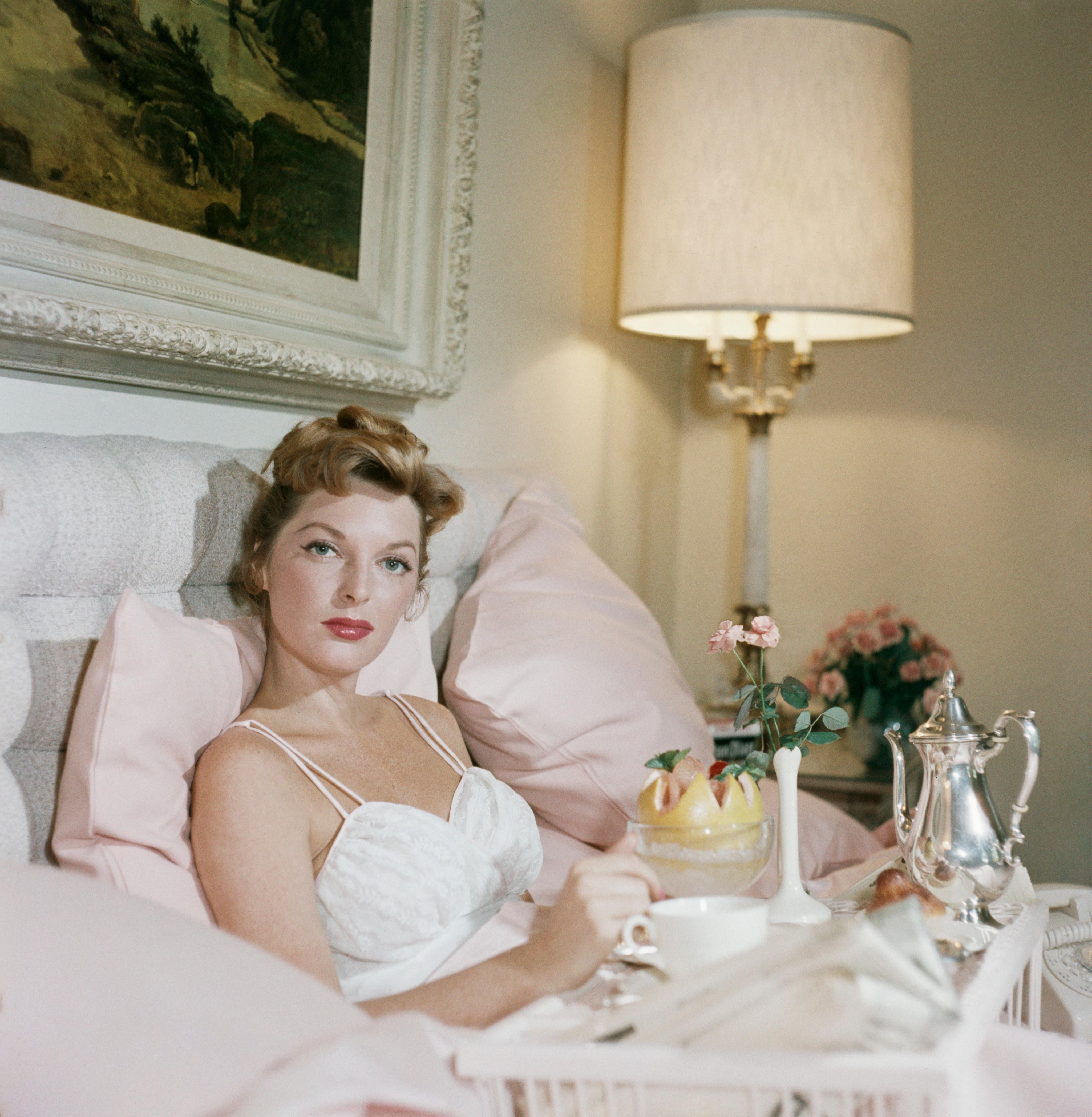 Slim Aarons Color Photograph - Julie London - Portrait of Singer Julie London at Beverly Hills Hotel Hollywood