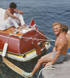 Kirk Douglas en Antibes' 1969 Slim Aarons Edición Limitada Inmobiliaria