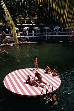 Slim Aarons, La Concha Beach Club. Bathers at la Concha in Acapulco Mexico 1975.
