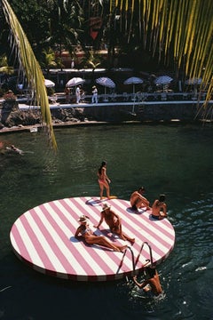 La Concha Beach Club Slim Aarons Estate Stamped Print