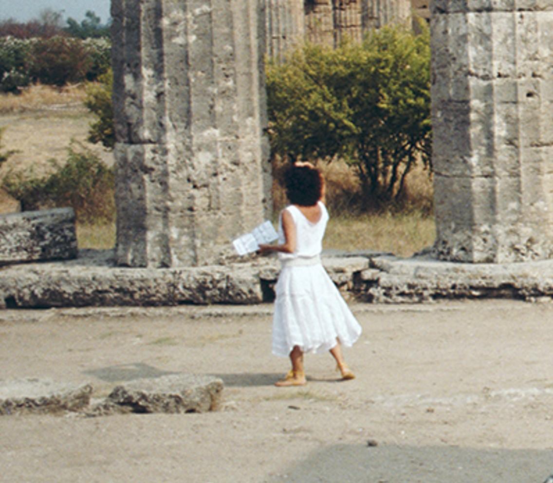 Laura Hawk at Paestum, 1984 - Temple of Poseidon Ruins Campania Photograph For Sale 1