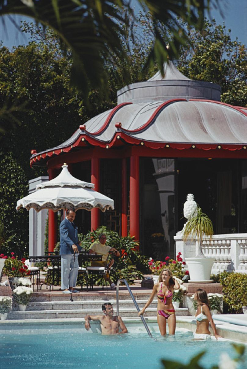 Lee Crawford In Pool 
1970
by Slim Aarons

Slim Aarons Limited Estate Edition

Mrs. Lee Kinsolving (formerly Lee Crawford) descending the steps into the pool at Albin Holder’s home, Palm Beach, Florida, May 1970. 



unframed
c type print
printed