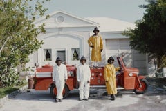 Lyford Cay Fire Service  Slim Aarons Estate Stamped Print