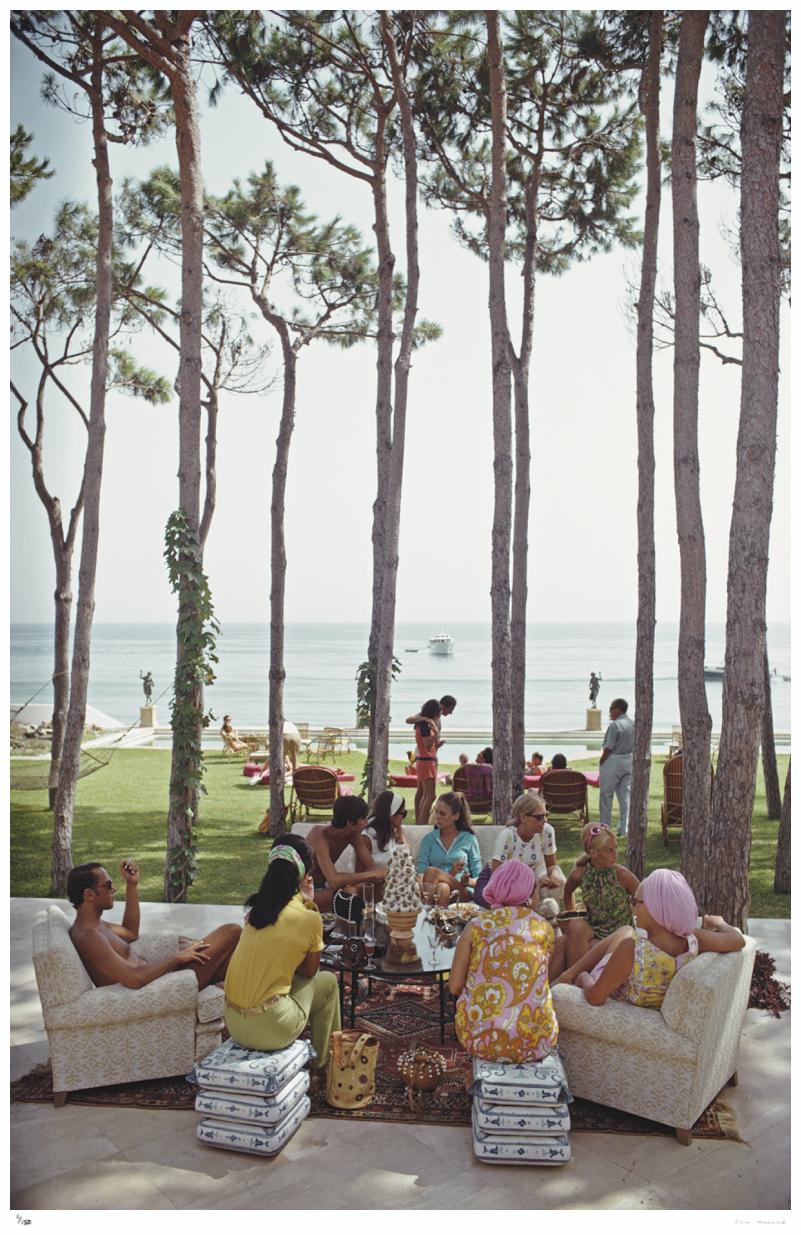 Marbella House Party 1967 - Slim Aarons 

Guests at a party at the home of Sebastiano Bergese in Marbella, Spain,1967

40 x 30" inches / 101 x 76 cm paper size 

Photo by Slim Aarons

Printed This Year

Certificate of authenticity included

Unframed