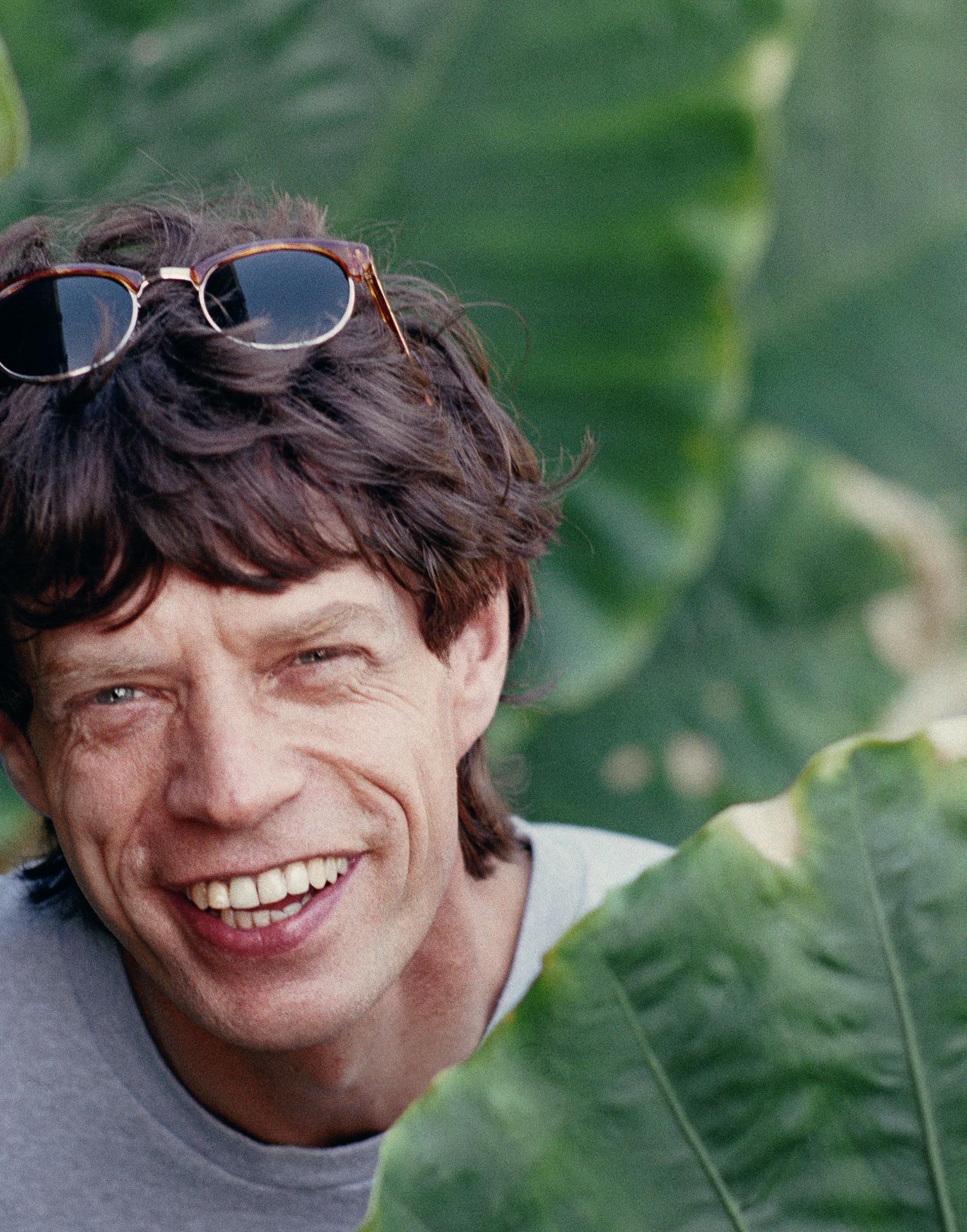 Mick Jagger en vacances, île de Mustique, édition limitée, photographie de portrait en vente 1