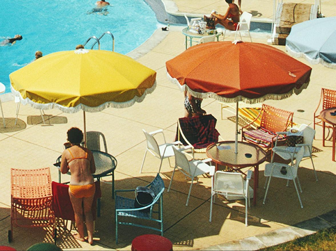 Monte Carlo Hotel Pool, 1970 - Monaco Landscape Photography Swimming Pool by Sea For Sale 2