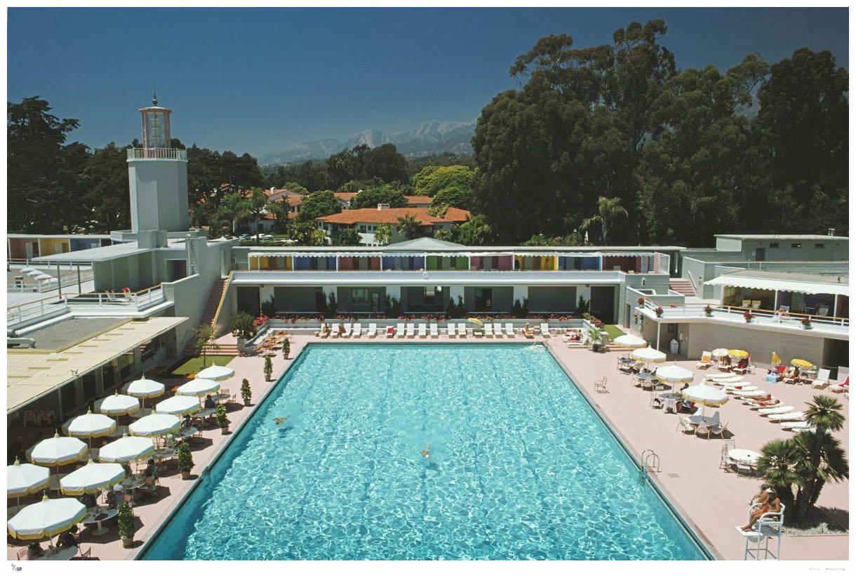Monte Carlo Pool 1975 - Slim Aarons Estate Stamped
