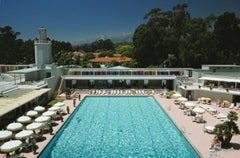 Retro Monte Carlo Pool Slim Aarons Estate Stamped Print