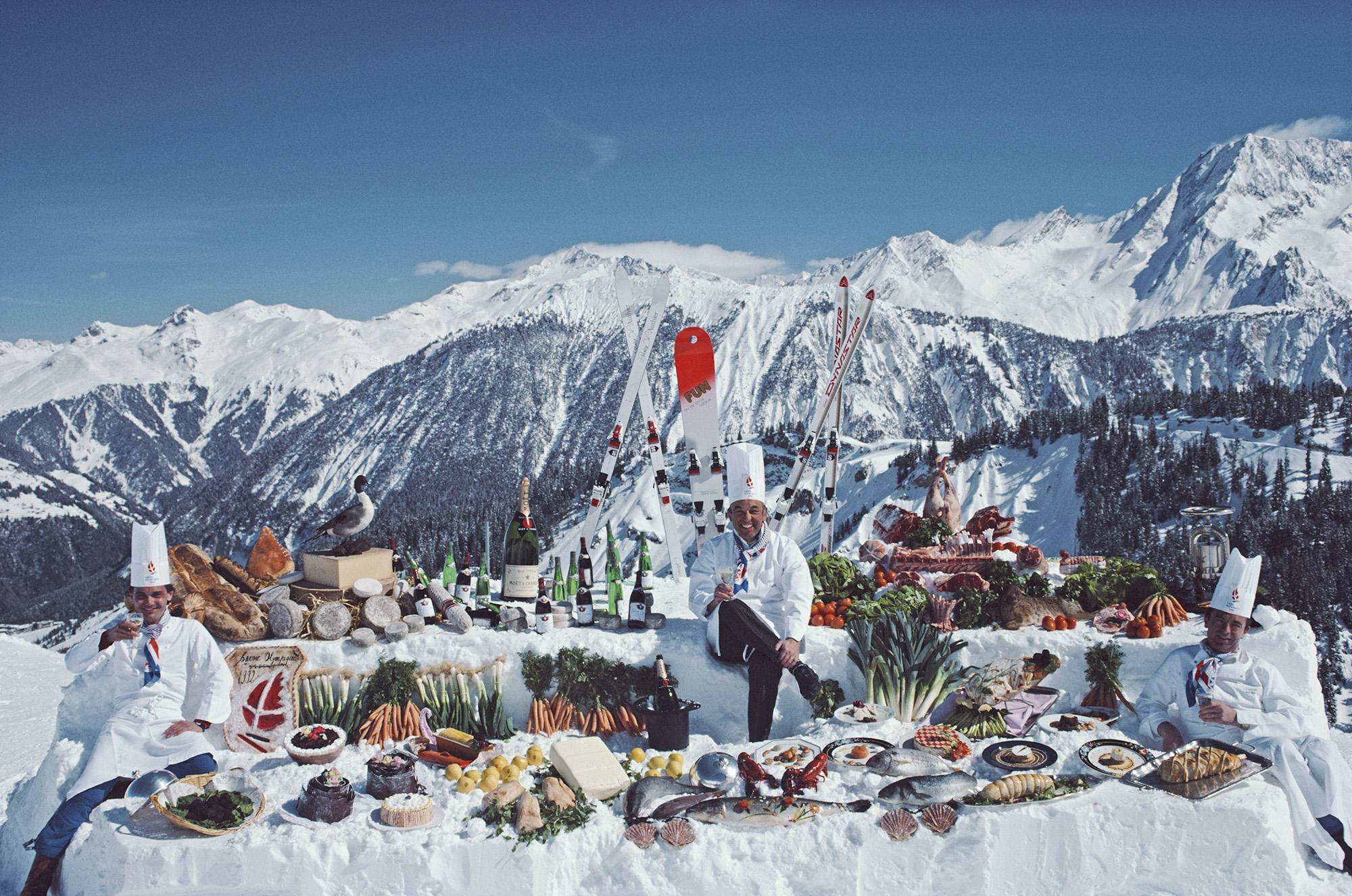 Buffet de montaña, Francia, Estate Edition, Fotografía moderna de mediados de siglo