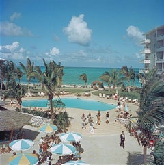 Vintage Nassau Beach Hotel Slim Aarons Estate Stamped Print