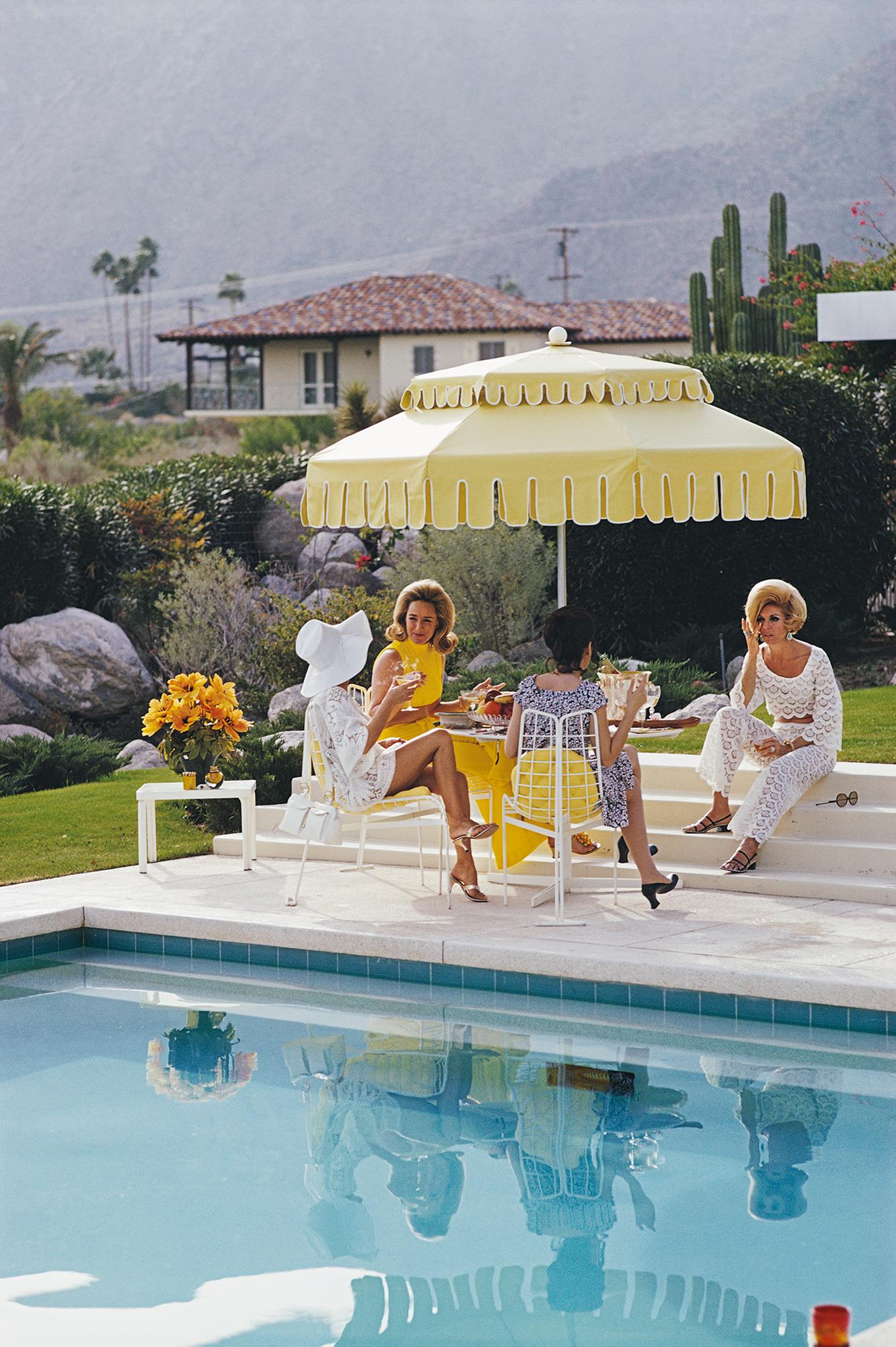 Slim Aarons Color Photograph - Nelda and Friends, Palm Springs, Estate Edition