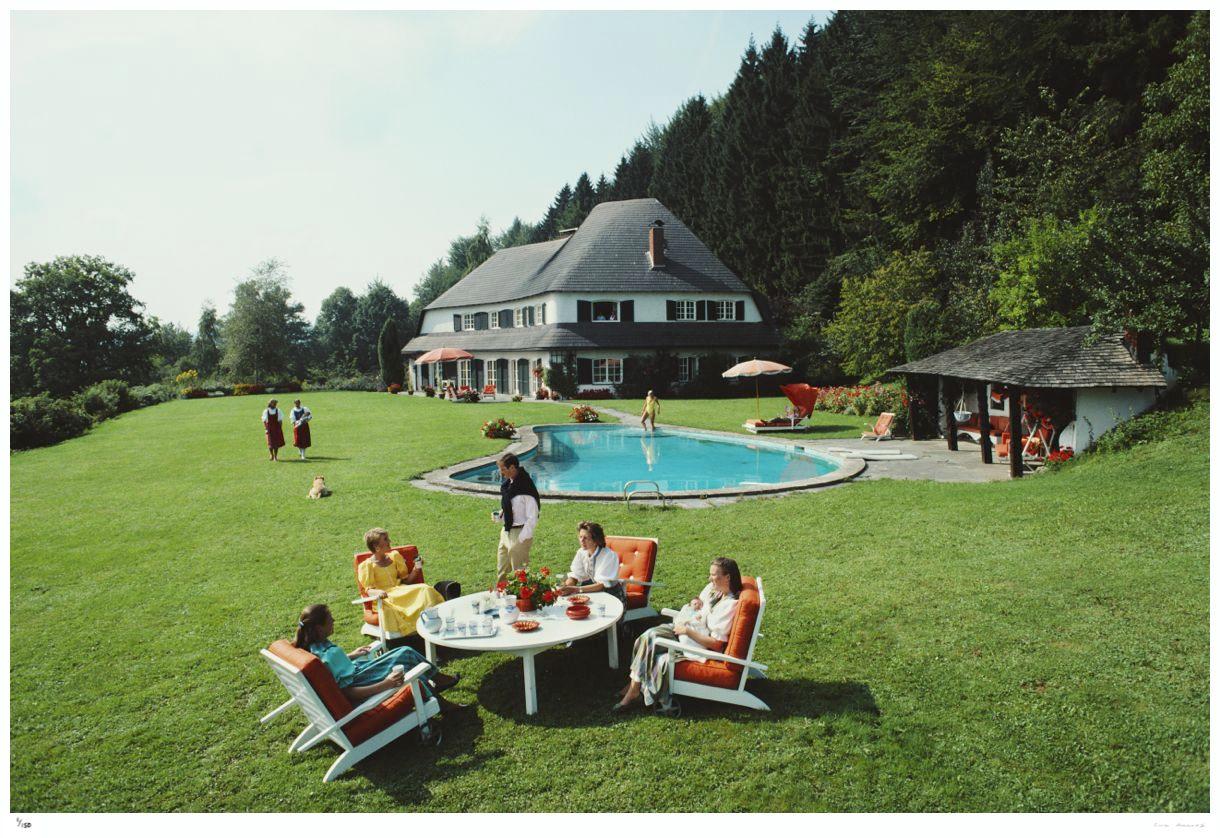 Neldas Pool 1970- Slim Aarons Estate Estampado