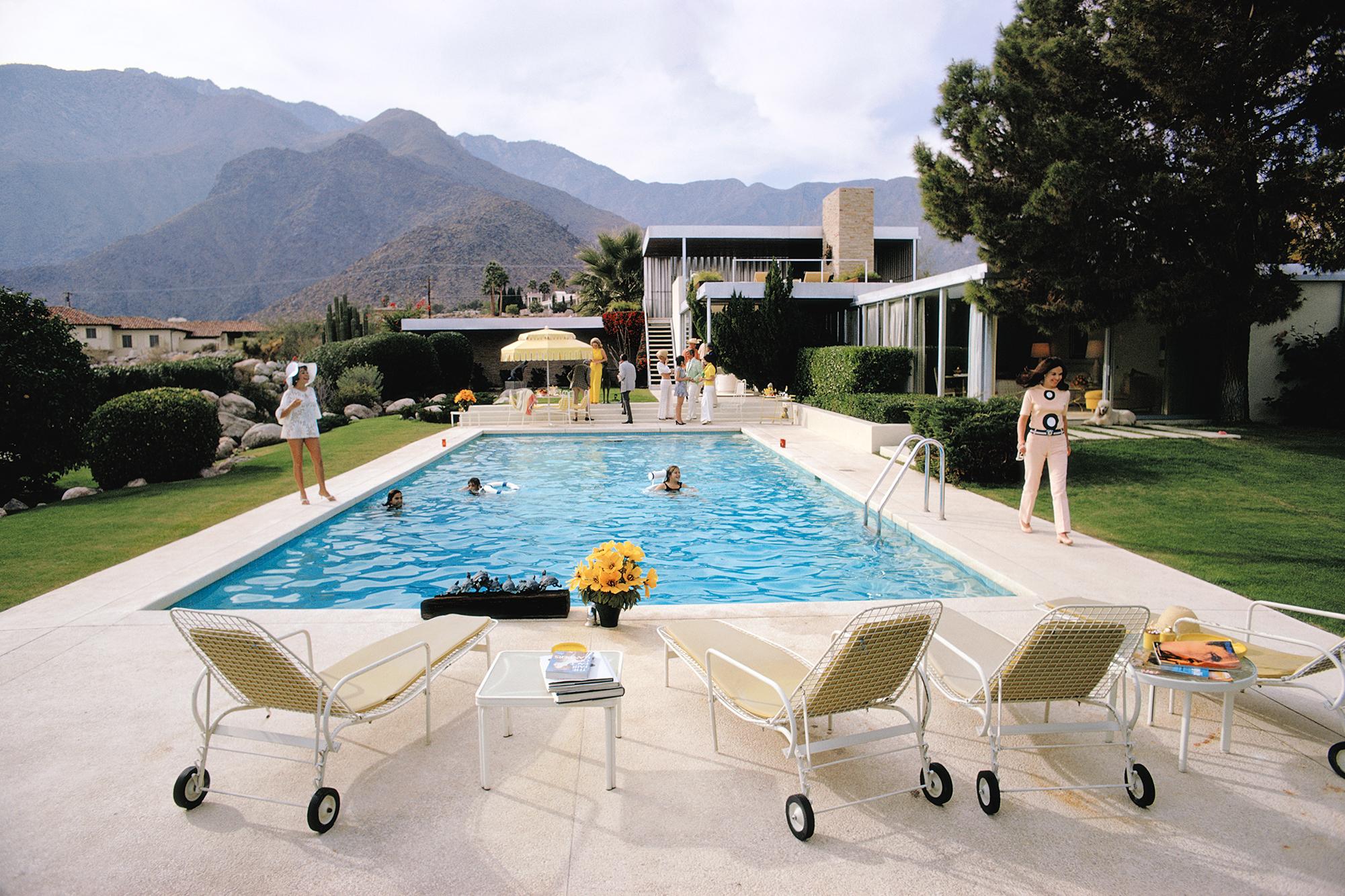 Nelda's Pool C Print by Slim Aarons, Midcentury Modern, Signed, 30 x 40".