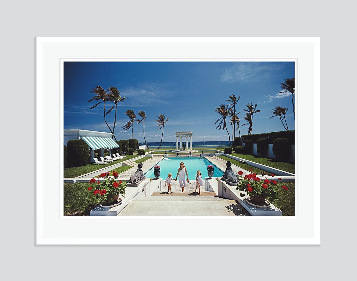 Neo-Classical Pool 1985 Slim Aarons Estate Stamped Edition  For Sale 2