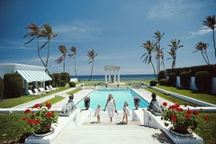 Neo-Classical Pool - Slim Aarons, 20th Century, CZ Guest, Palm Beach, Trees, 