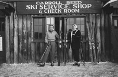 Skifahrender Slim Aarons, Nachlass, gestempelter Druck, Neuengland