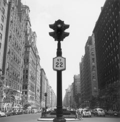 Lampioni di New York, 1953 - Paesaggio urbano in bianco e nero della città di New York