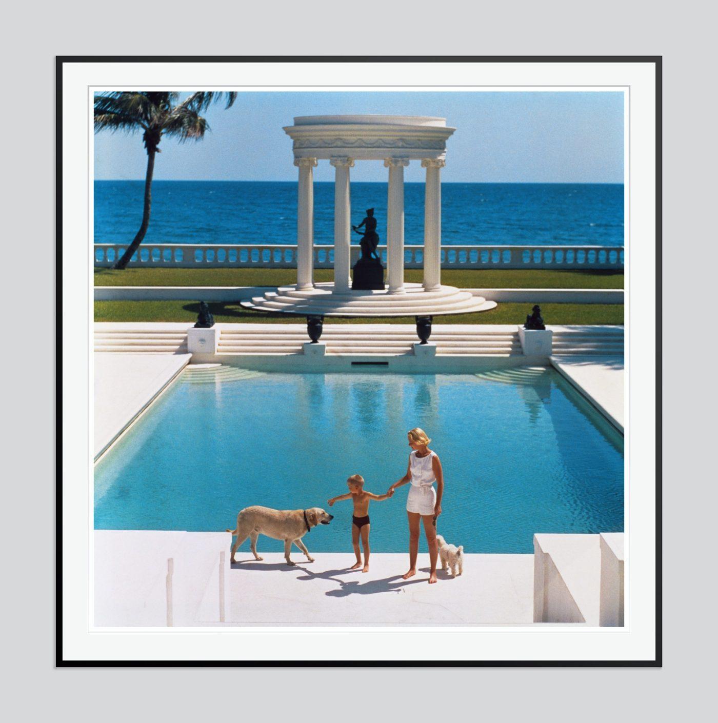 Nice Pool 1955 Slim Aarons Estate Stamped Edition  For Sale 3