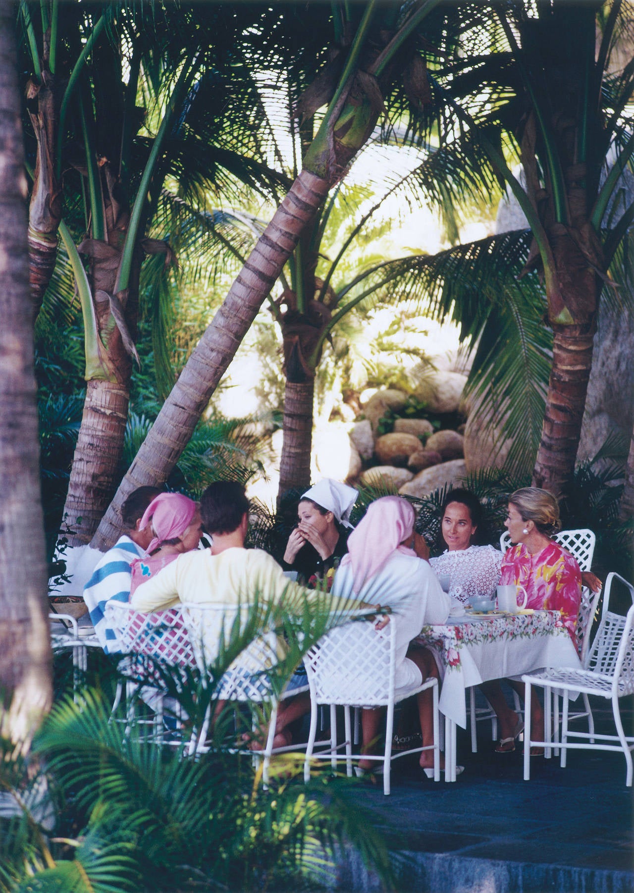 Slim Aarons Figurative Photograph - Oberon's Lunch (Aarons Estate Edition)