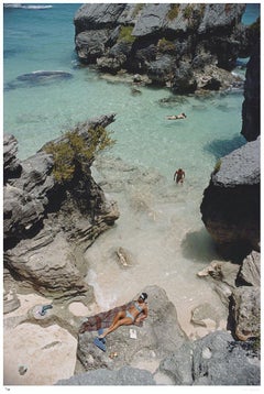 On The Beach In Bermuda 1967 - Slim Aarons Estate Stamped