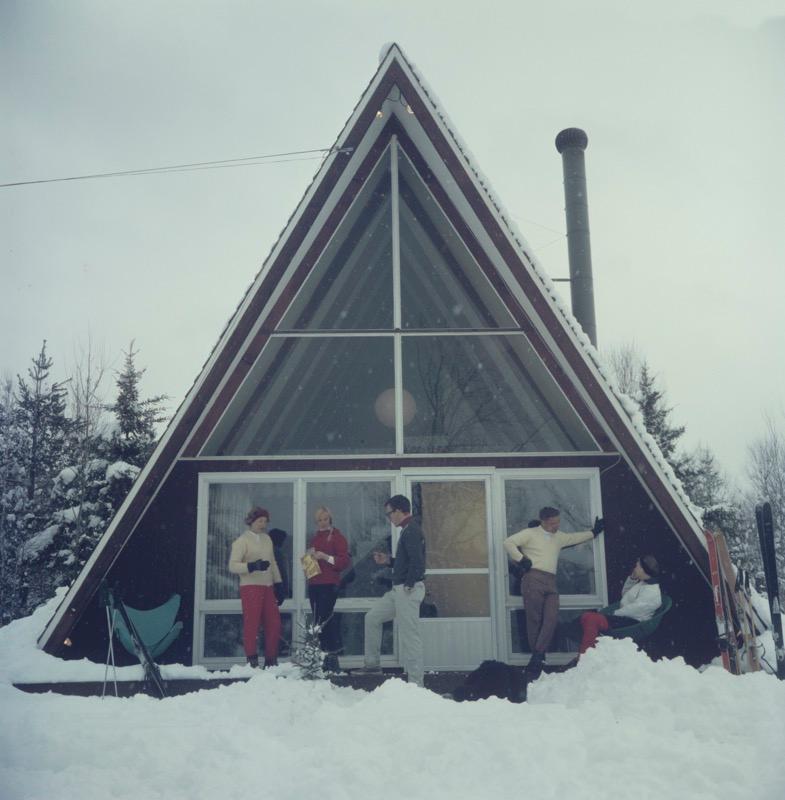 Slim Aarons Portrait Photograph - On The Slopes In Stowe (1962) Limited Estate Stamped - Giant 