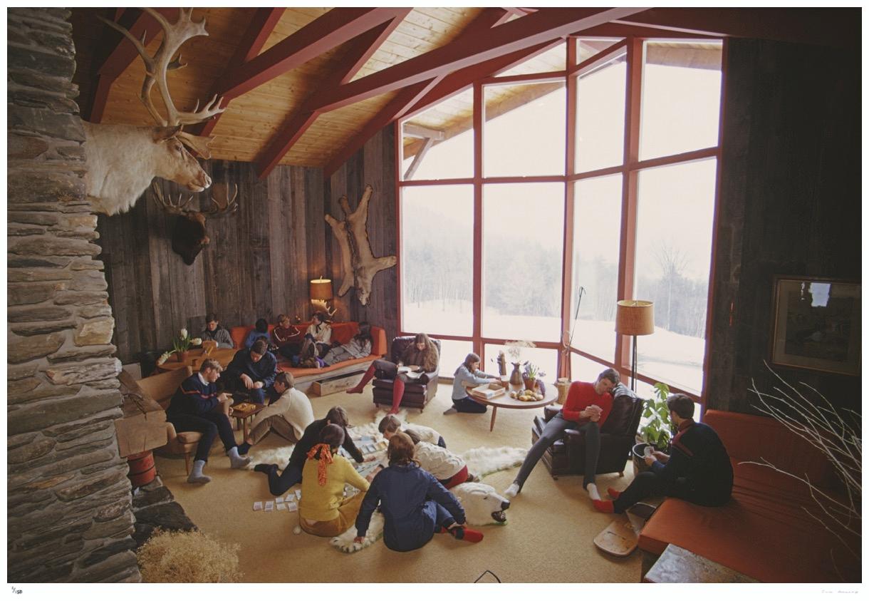 Sur les pentes de Sugarbush 1960 - Slim Aarons Estate Stamped