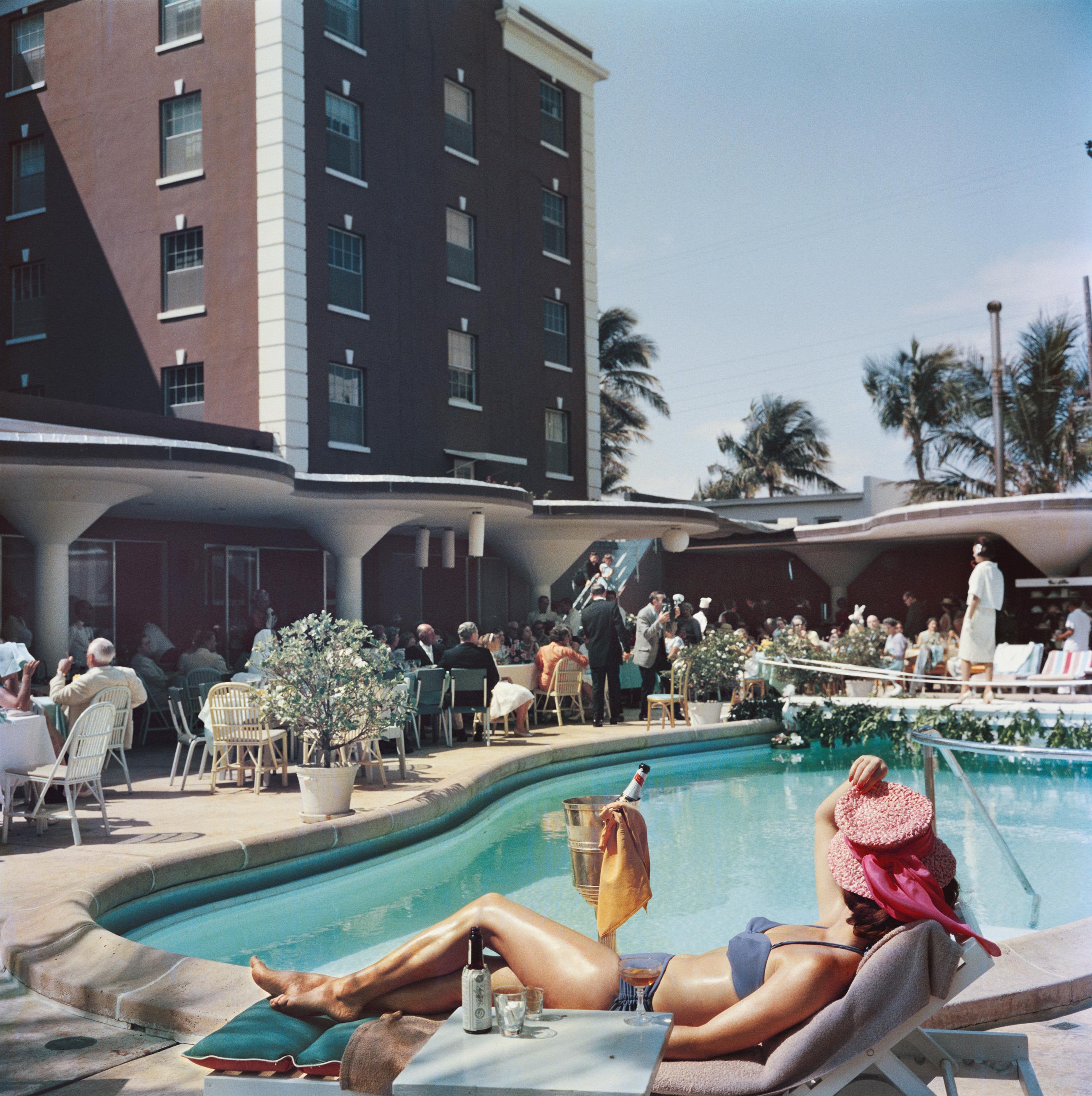 Slim Aarons Figurative Photograph - Palm Beach, Florida, Estate Edition, Mid-Century Modern Photograph