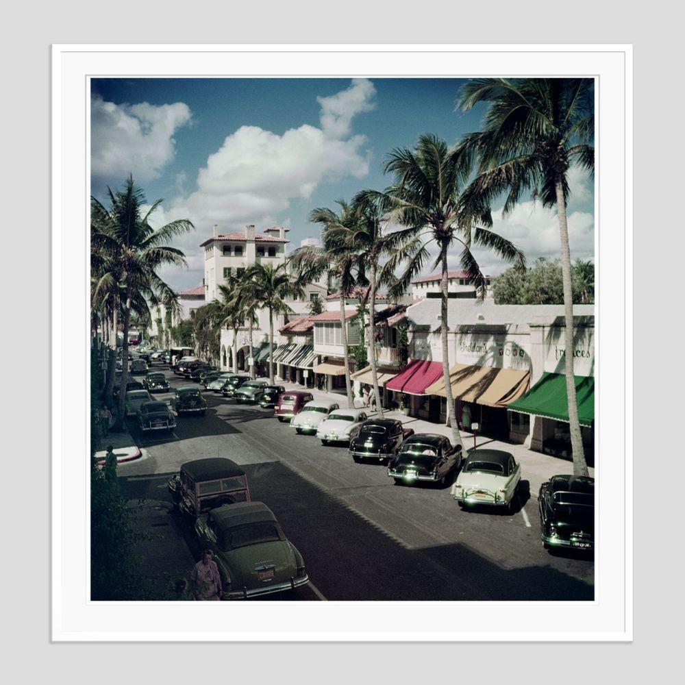 Palm Beach Street 1953 Slim Aarons Estate Stamped Edition  For Sale 2