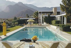 Palm Springs Pool, 1970 - Poolside in Palm Springs, Kaufmann House Photograph