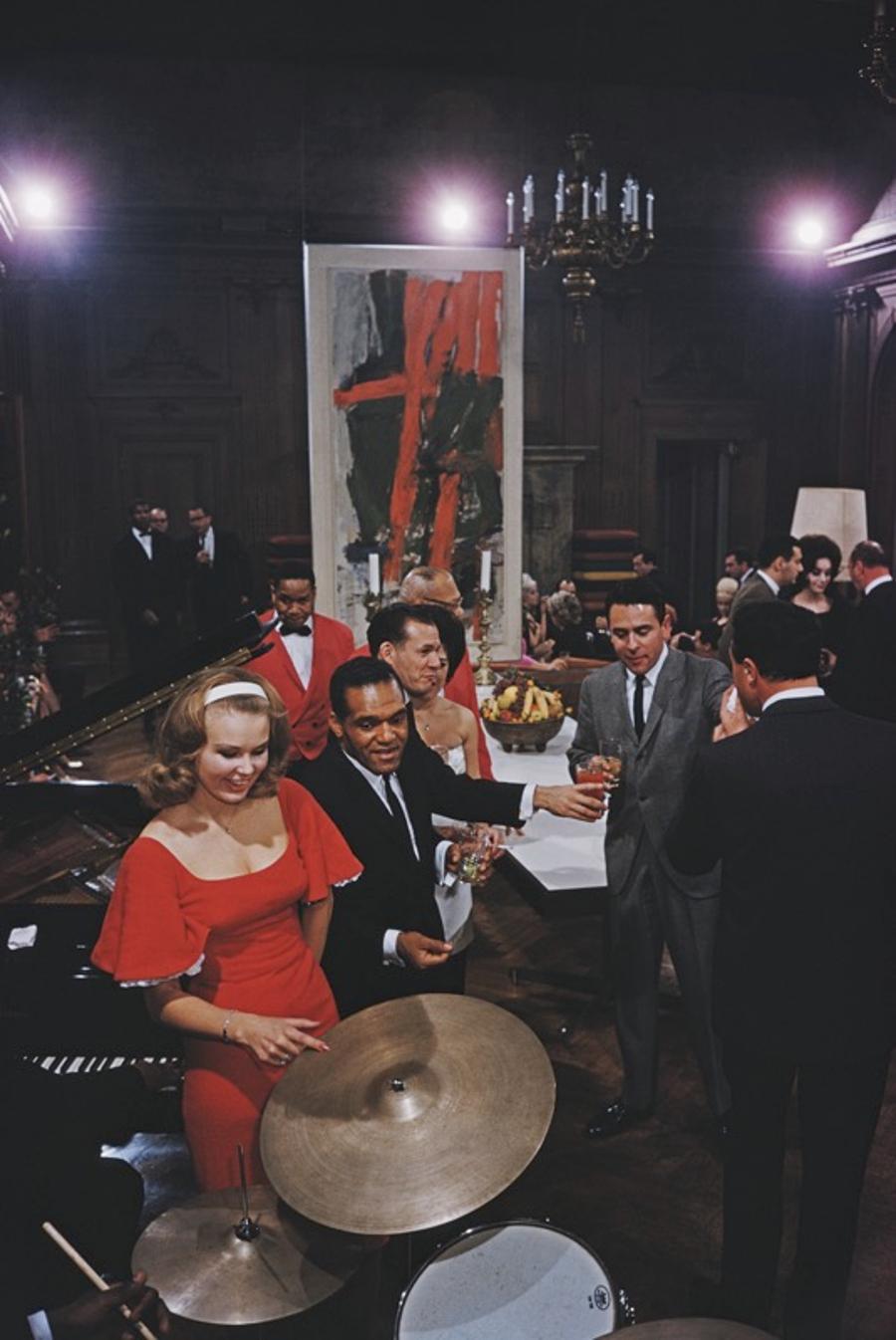Party At The Playboy Mansion 
1961
by Slim Aarons

Slim Aarons Limited Estate Edition

Guests of American publisher Hugh Hefner enjoying themselves at a party being held at the Playboy Mansion, Chicago, 1961

unframed
c type print
printed 2023
24 x
