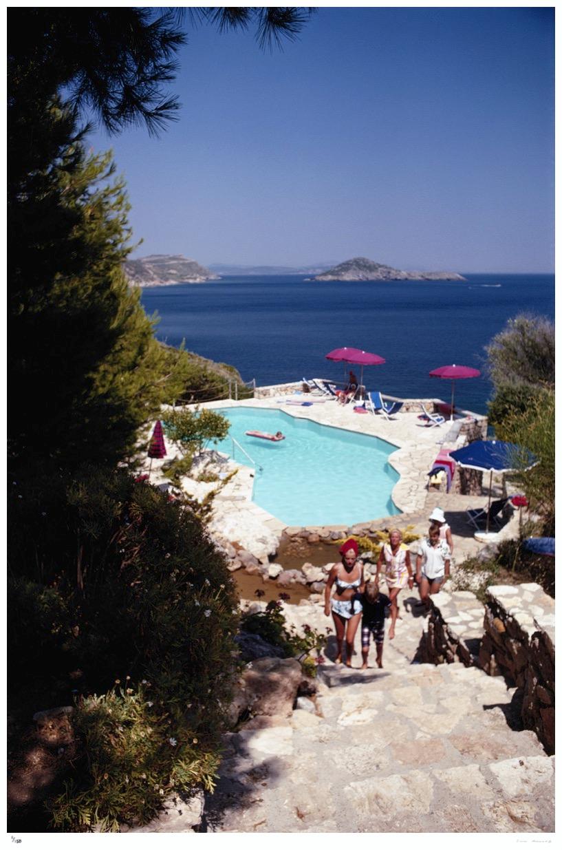 Pellicano Pool 1969 - Slim Aarons Estate Stamped