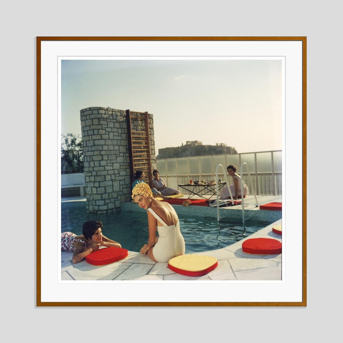 Penthouse Pool 1961 Slim Aarons Estate Stamped Edition  For Sale 1