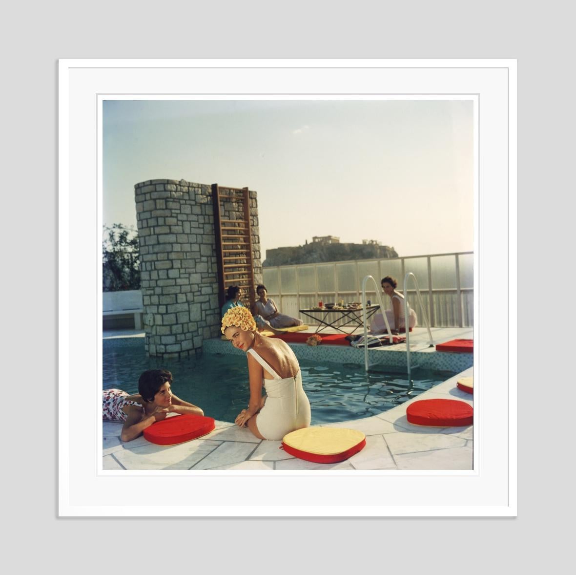 Penthouse Pool 1961 Slim Aarons Estate Stamped Edition  For Sale 2