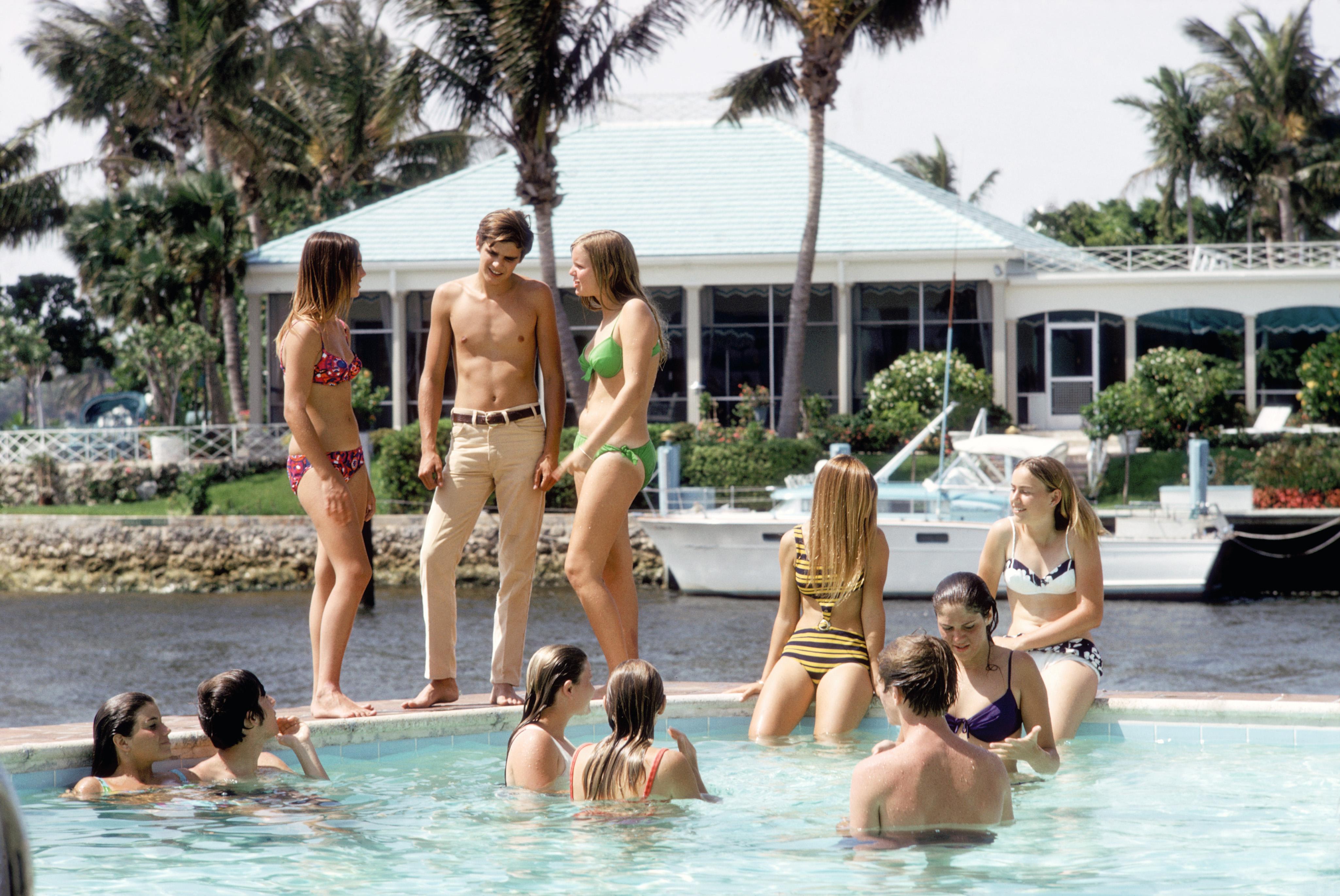 «hil Richards' Pool », 1970, Slim Aarons, édition limitée de la collection patrimoniale