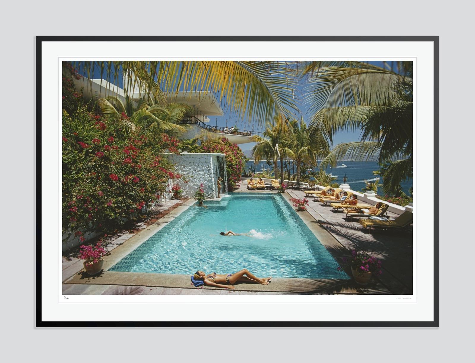 Pool At Las Hadas 1974 Slim Aarons Estate Stamped Edition  For Sale 1