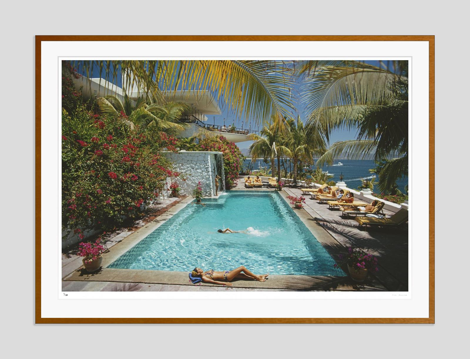 Pool At Las Hadas 1974 Slim Aarons Estate Stamped Edition  For Sale 2